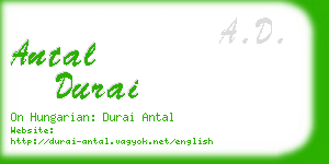 antal durai business card